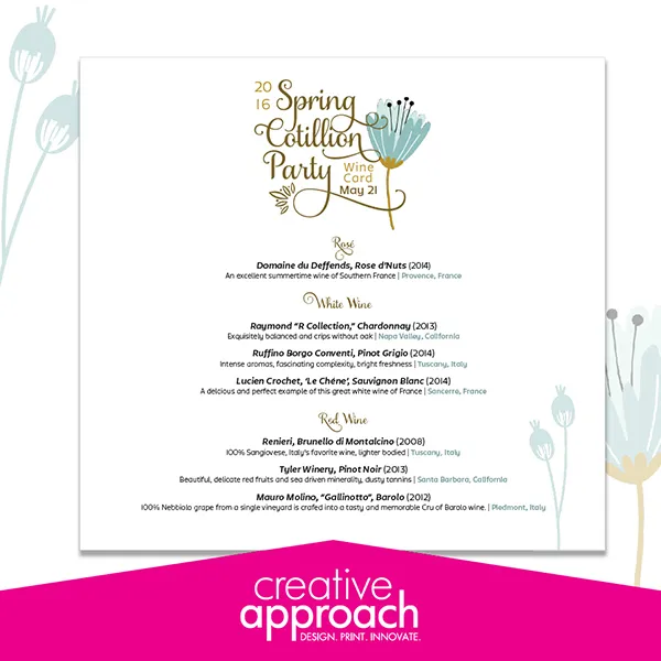 Spring Cotillion card