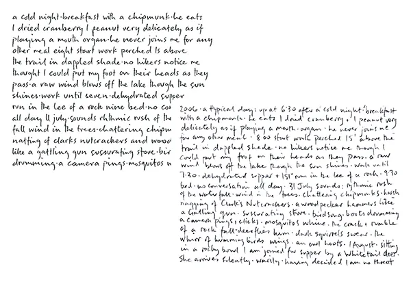 Tony Foster handwriting vs font