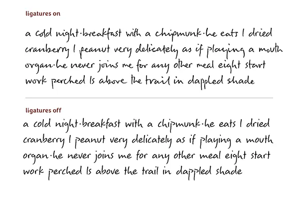 Tony Foster ligature test 1